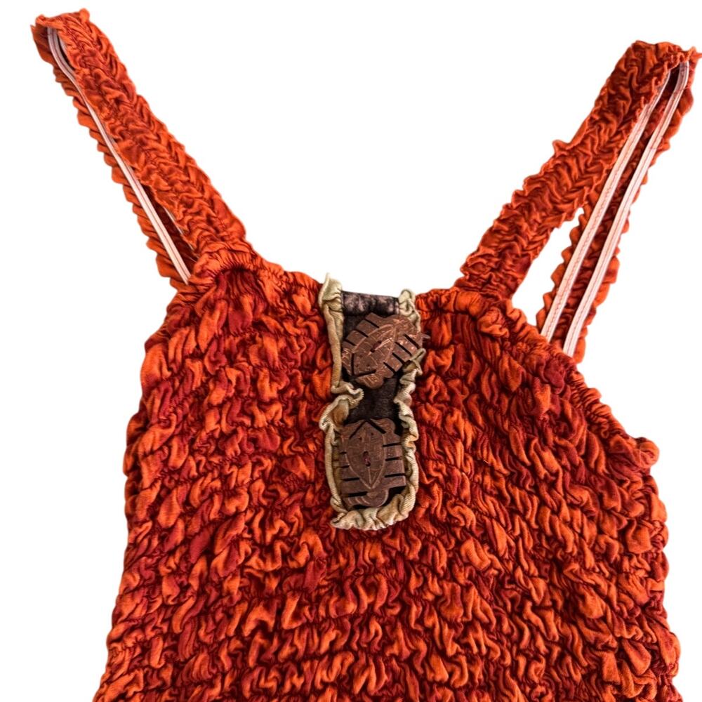 Rising International Strappy Dress Small Boho Applique - Picture 3 of 7